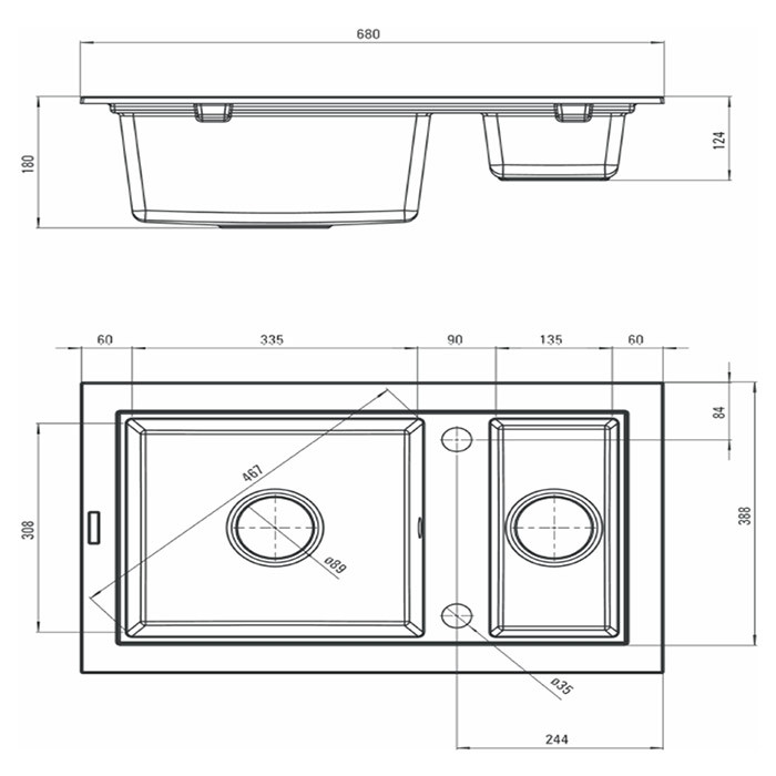 Кухонная мойка Deante Country ZQU 2513