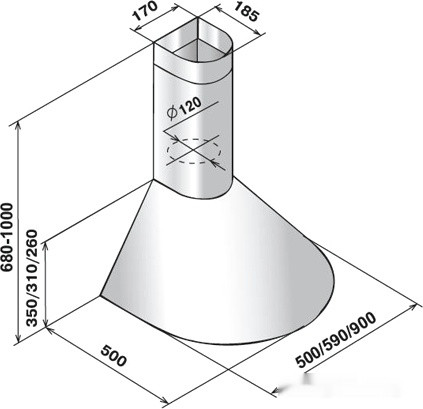 Вытяжка Elikor Эпсилон 60П-430-П3Л медный антик/зол.