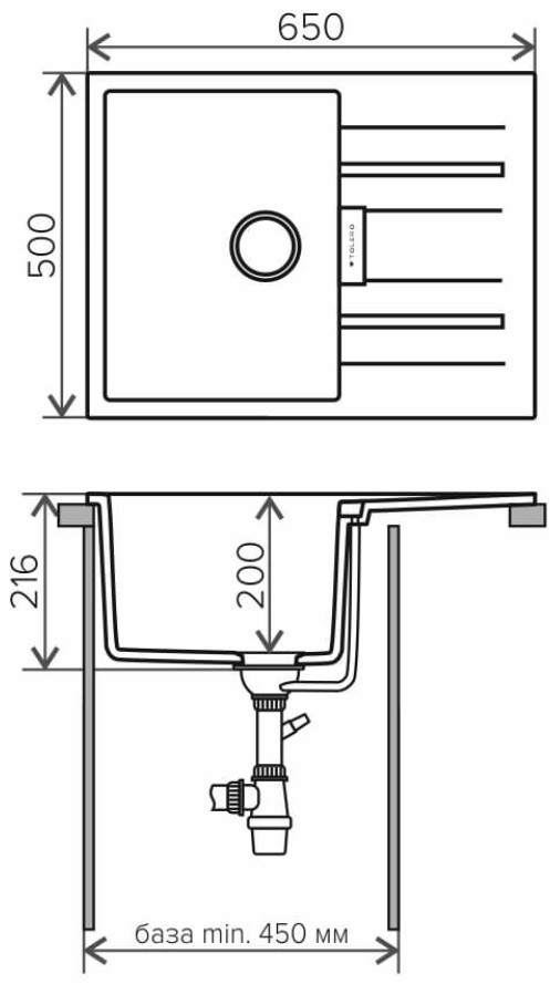 Кухонная мойка Tolero Loft TL-650 (Сафари)