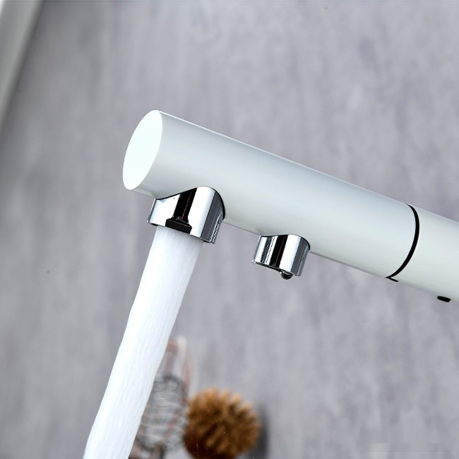 Смеситель Paulmark Serpentine SE213222-431 (белый матовый)