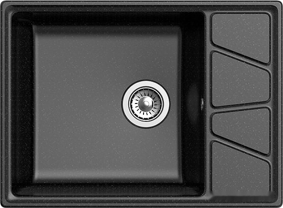 Кухонная мойка GranFest GF-V-680L (черный)