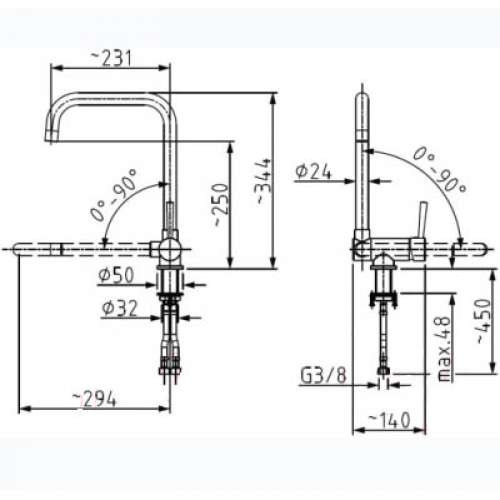 Смеситель Armatura Theta 6523-915-00