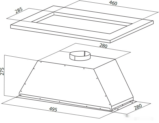 Вытяжка Oasis UM-50BG (V)
