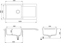 Кухонная мойка AquaSanita Tesa plus SQT 103 710 AW alba