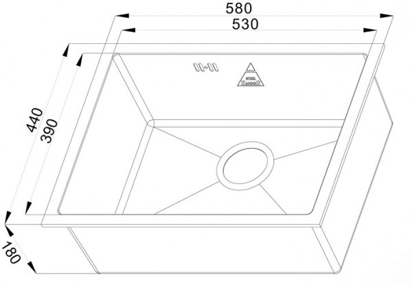 Кухонная мойка Zorg Steel Hammer SH R 5844 FONTAS