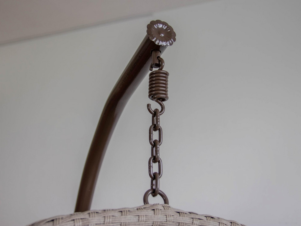 Подвесное кресло LoftyHome Miracle 1919 (grey line/milk)