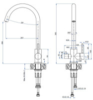 Смеситель GranFest QUARZ GF-Z5420 черный