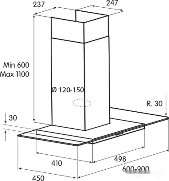 Вытяжка Jet air Molly P 60 INX PRF0004043A
