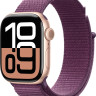 Умные часы Apple Watch Series 10 42 мм (алюминиевый корпус, розовое золото/сливовый, нейлоновый ремешок)