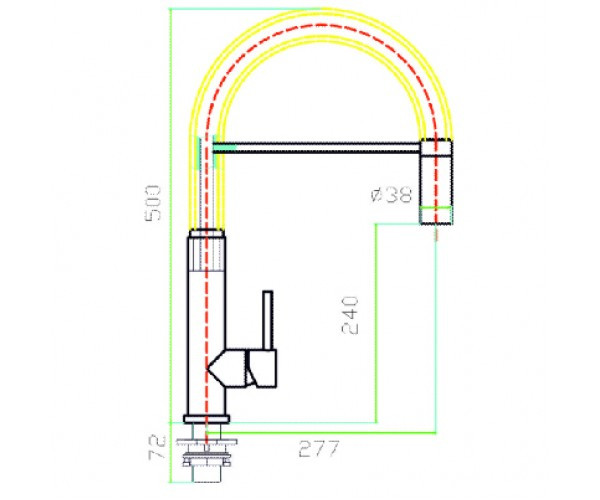 Смеситель Zorg Inox Master SZR-2141