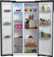 Холодильник side by side Hyundai CS5003F (черное стекло)