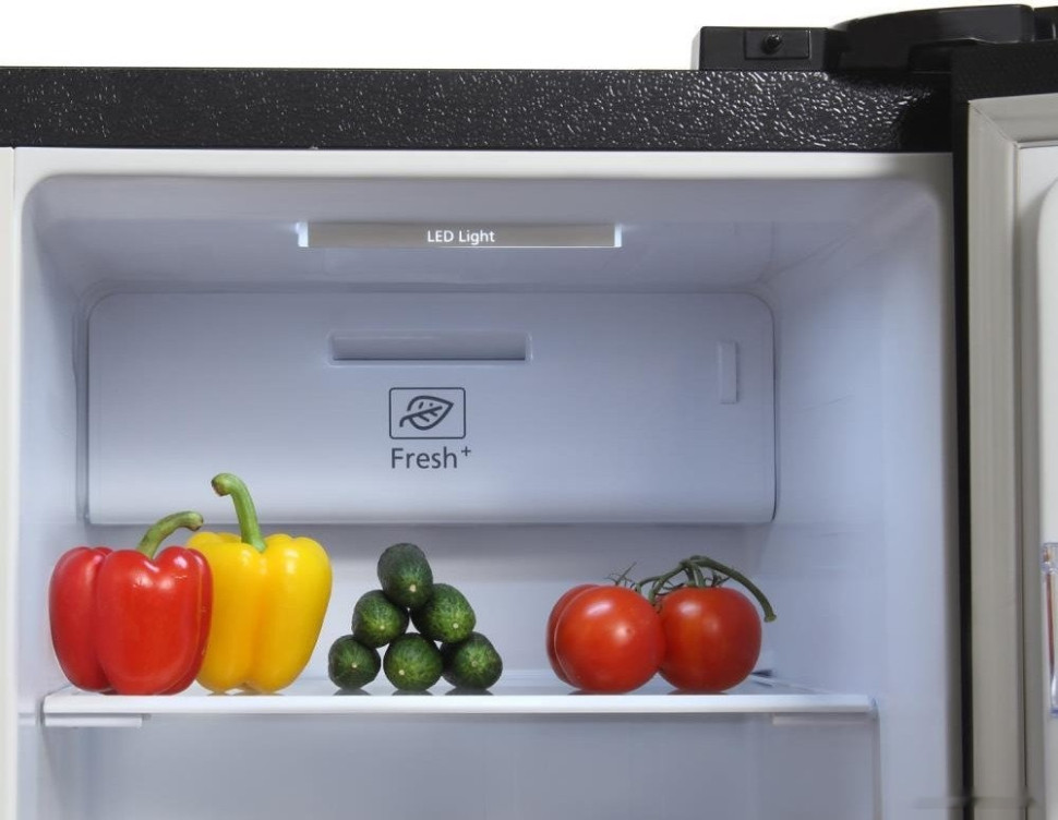 Холодильник side by side Hyundai CS5003F (черное стекло)