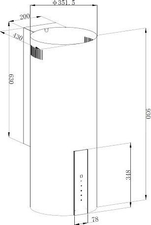 Вытяжка Korting KHC 35969 DW Cylinder