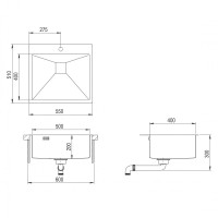 Кухонная мойка AquaSanita Steel AIR 100 N-T graphite