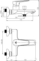 Смеситель Rubineta Deli-10/K