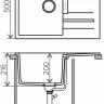Кухонная мойка Tolero Loft TL-650 (серый)