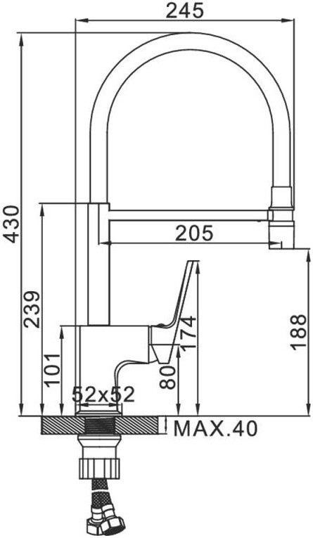 Смеситель Ledeme L4092G-2