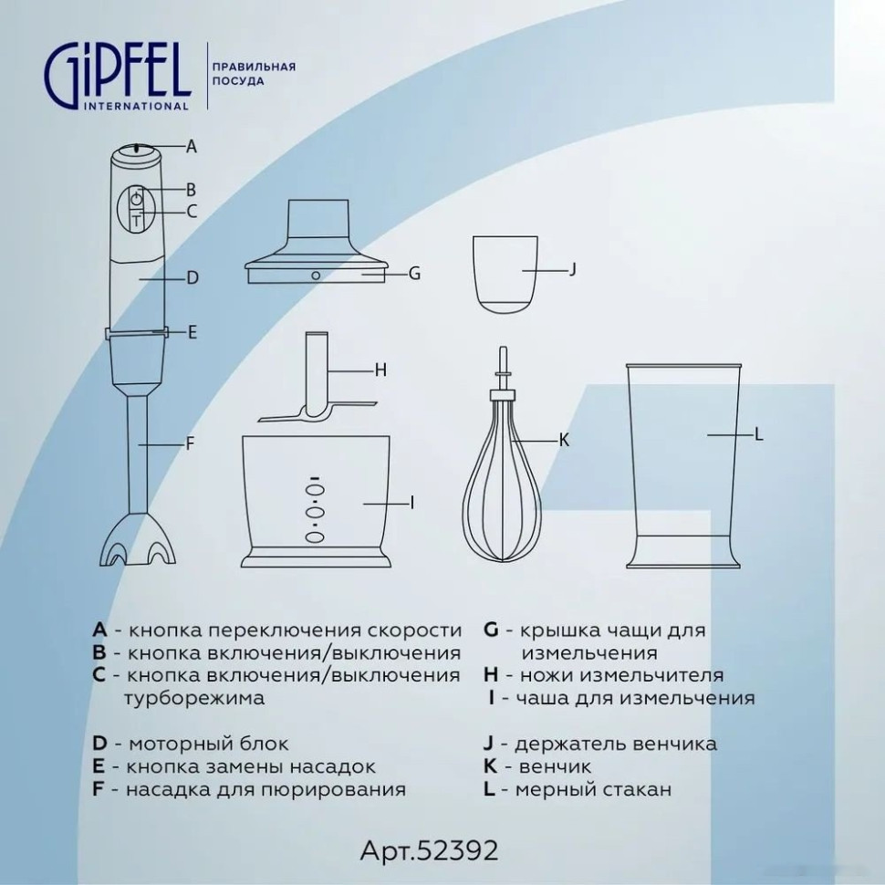 Блендер Gipfel Chef 52392