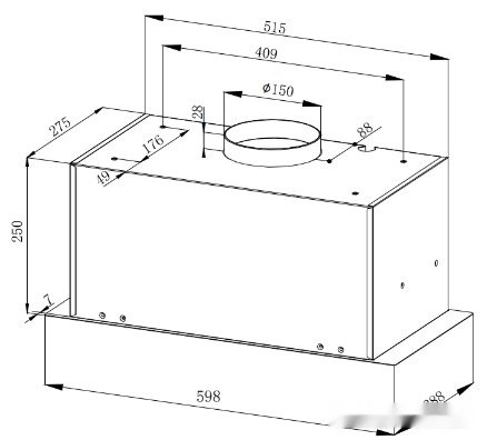 Вытяжка Zorg Bona 1000 60 M (белый)