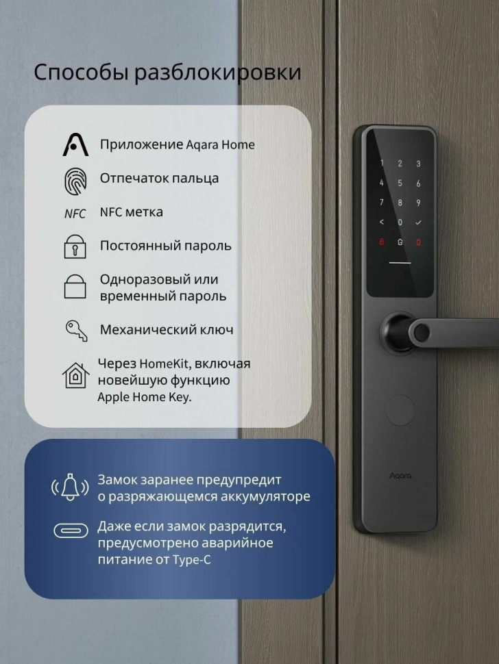 Дверной замок Aqara Door Lock A100 Zigbee