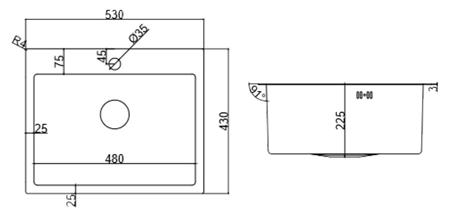 Кухонная мойка Emar EMB-115 (Satin)