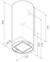 Вытяжка Jet air Pipe WH/A/43