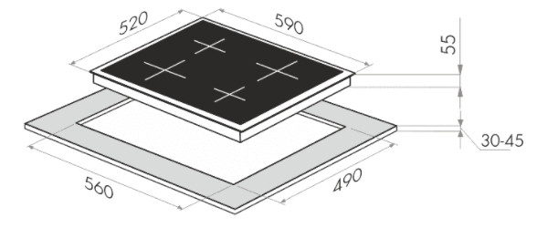 Варочная панель Maunfeld EVI 594-BK