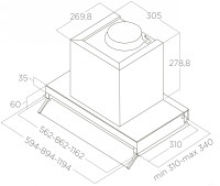 Вытяжка Elica Box In LX/BL MAT/A/90