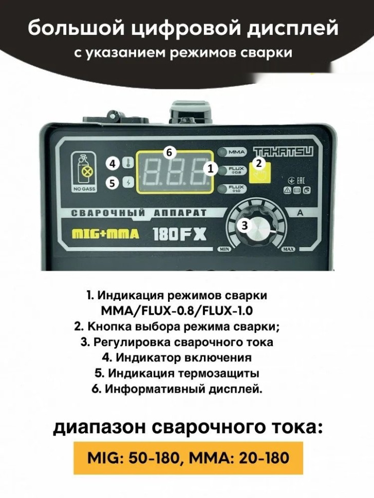 Сварочный инвертор Takatsu 180FX