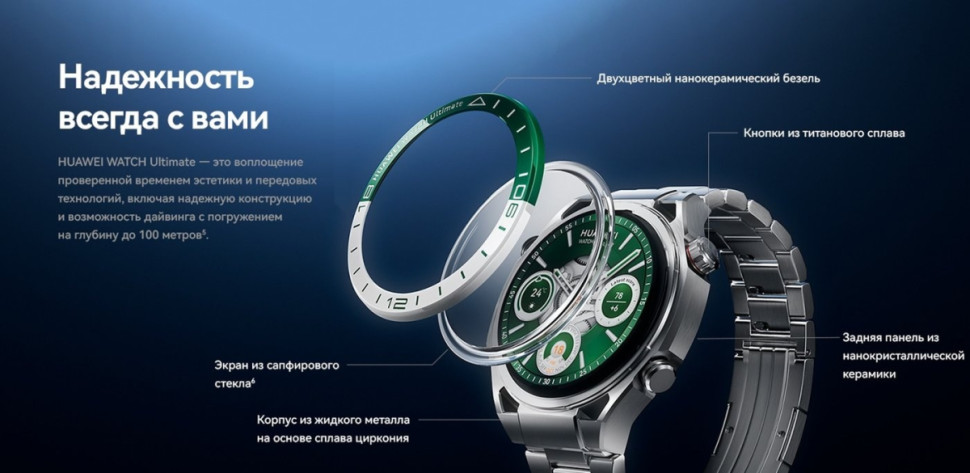 Умные часы Huawei Watch Ultimate (черные скалы)