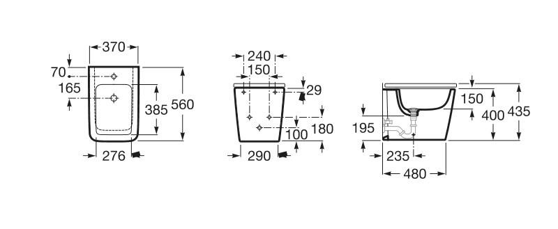 Биде Roca Inspira Square [357537000]