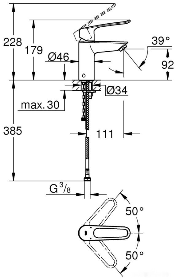 Смеситель Grohe Eurosmart 23986003