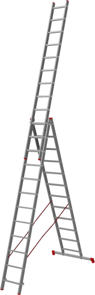 Лестница-стремянка Новая Высота алюминиевая трёхсекционная 3x12 (1230312)