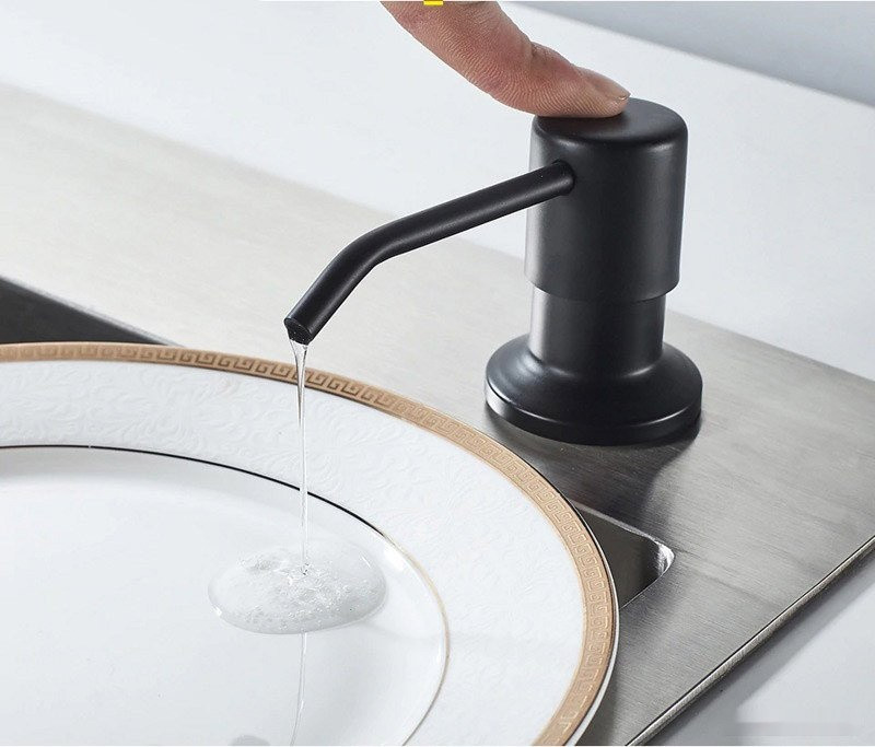 Кухонная мойка БелЭворс Forma R + смеситель W74004-2 + дозатор L405F (черный)