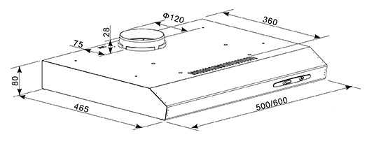 Вытяжка Oasis PO-50S (A)