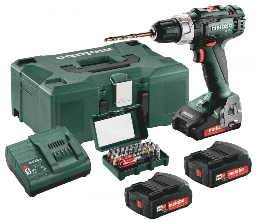 Аккумуляторная дрель-шуруповерт Metabo BS 18 L SET