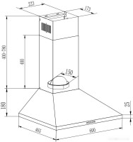 Вытяжка GrandGermes Rimini 60 (белый)