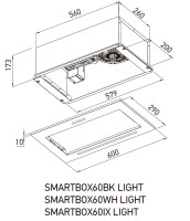Вытяжка Meferi SMARTBOX60WH Light