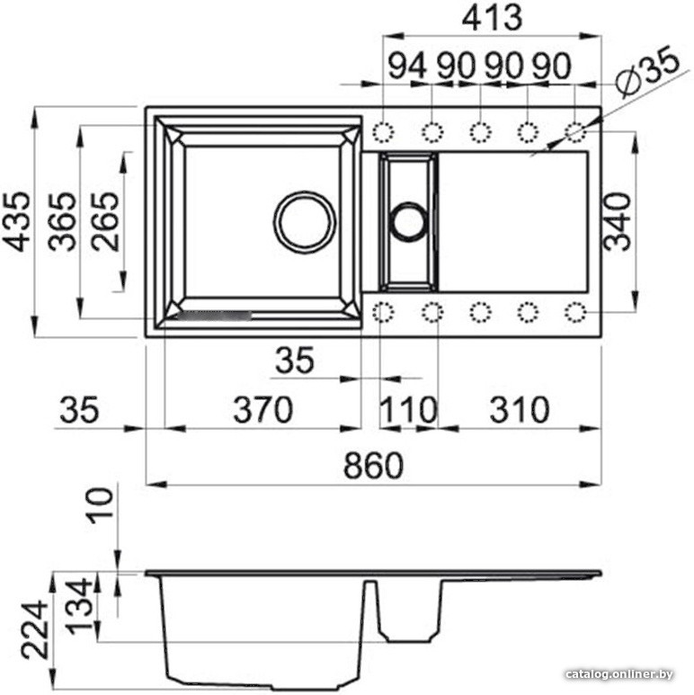 Кухонная мойка Elleci Easy 425 G62 Bianco Antico