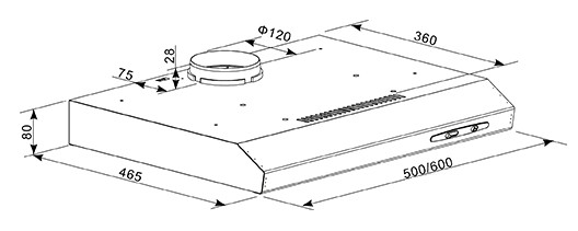Вытяжка Oasis PO-60S (A)