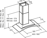 Вытяжка CATA C 700 glass