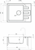 Кухонная мойка Deante Lima ZRL 211A (графитовый)