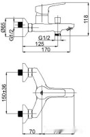 Смеситель Rubineta Uno-10/K (BK2) N10D661
