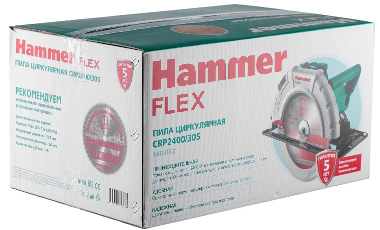 Дисковая (циркулярная) пила Hammer Flex CRP2400/305