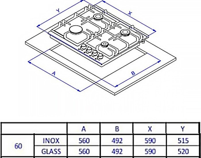 Варочная панель Weissgauff HGG 641 BGV Nano Glass
