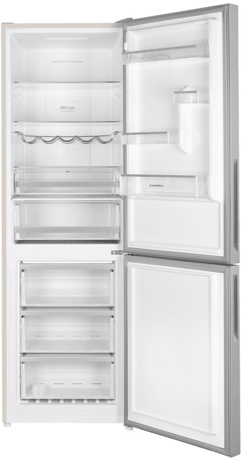 Холодильник с нижней морозильной камерой Maunfeld MFF185NFBG Matt Inverter