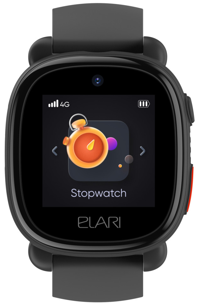 Детские умные часы Elari KidPhone 4G Lite (черный)