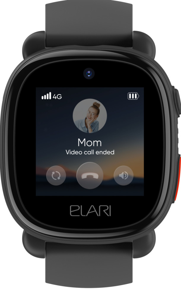 Детские умные часы Elari KidPhone 4G Lite (черный)