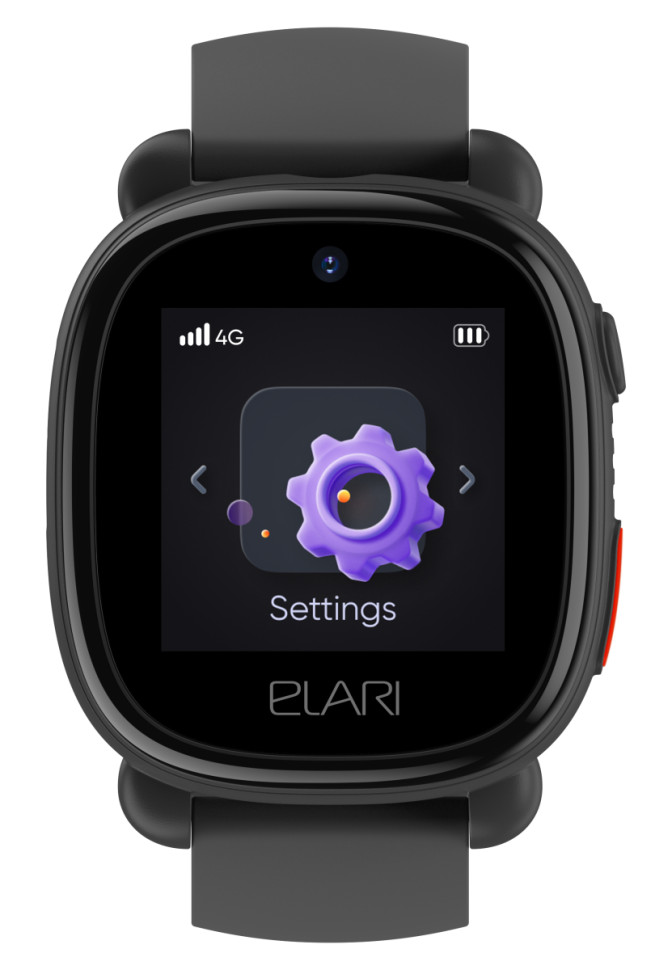 Детские умные часы Elari KidPhone 4G Lite (черный)