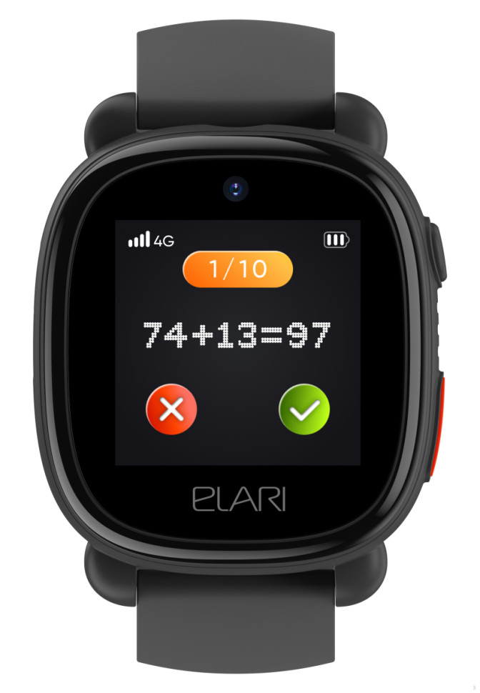 Детские умные часы Elari KidPhone 4G Lite (черный)